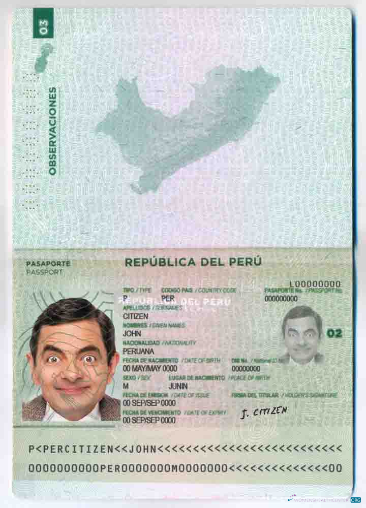 Download Peru passport Photoshop template